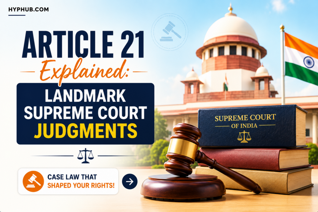 Article 21 Explained Landmark Supreme Court Judgments